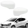 Ruolin Tappi per Specchietti, Copri Specchietto Retrovisore Auto Coppia Calotte Specchio Destra + Sinistra Bianco Sostituzione per Renault Clio 4 Captur Zoe