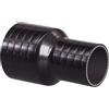 Silicone Hose UK Dritto rinforzato con silicone riduttore ingresso connettore tubo per aria o acqua - ID: 60 mm > 51 mm - nero