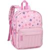 VASCHY Zainetto Asilo Bambina 2-4 Anni,Leggero e Carino,Fiori Rosa,7 L | Grande Zaino Bambina Materna con Fascia Toracica,Portanome,Multitasche,Ideale per /Campeggio/Regalo/Viaggio/Gita/Elementare