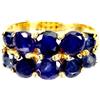 Gemsporium Anello In Argento Sterling 925 Con Zaffiro Blu Naturale Rotondo 5mm, Mis. 7.5