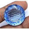 Gravity Gems 60 KT Topazio Blu Loose Brasiliano Intagliato Taglio Rotondo Certificato Gemma