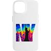 Bahaa's Tee Custodia per iPhone 14 New York, orizzonte, termico, colore, arte