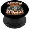 AI Robotic Humor Sono sopravvissuto a un altro robot vintage Aggiornamento AI PopSockets PopGrip Adesivo