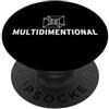 Signs and Symbolism Multidimensionale con Cubo Geometrico Sacro 4D PopSockets PopGrip Adesivo