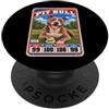 Funny Retro Baseball Card Dog Owner Love Carta collezionabile sportiva Pit Bull Pittie vintage anni '70 '80 PopSockets PopGrip Adesivo