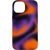 Thermal Heatmap Wave Effect Abstract Liq Custodia per iPhone 14 Motivo astratto fumé arancione viola aura Halloween