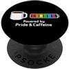 Alimentato da Pride Caffeine Rainbow Cof Alimentato da Pride & Caffeine Rainbow Coffee Pixel Design PopSockets PopGrip Adesivo