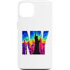 Bahaa's Tee Custodia per iPhone 13 New York, orizzonte, termico, colore, arte