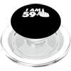 Miftees Birthday Tees Divertente 60° compleanno I Am 59 Plus One Middle Finger PopSockets PopGrip per MagSafe