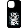 FPV Drone Pilot Designs Custodia per iPhone 13 Pro Max Pilota divertente drone ad alto rischio batteria scarica