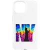 Bahaa's Tee Custodia per iPhone 15 New York, orizzonte, termico, colore, arte