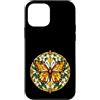 Cute Butterfly Butterflies And Flowers Custodia per iPhone 12 mini Graziosa farfalla in vetro