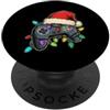 Gamer Christmas Gifts & Holiday Gaming A Cappello di Babbo Natale divertente Gamer Controller di Natale PopSockets PopGrip Adesivo