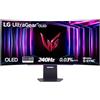 LG UltraGear OLED 45GS95QE Monitor Gaming 45, 21:9 Curvo (800R), WQHD (3440x1440), OLED, 240Hz, 0,03ms (GtG), G-Sync, FreeSync Premium Pro, HDR 400 True Black, HDMI 2.1, DisplayPort, Nero