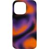 Thermal Heatmap Wave Effect Abstract Liq Custodia per iPhone 14 Pro Max Motivo astratto fumé arancione viola aura Halloween