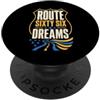 Route Sixty Six Travel Route Sixty Six Dreams Strada Viaggio Motociclista PopSockets PopGrip Adesivo