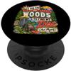 Funny Disc Golf Woods Humor Outdoor Golf Vado nel bosco a cercare il mio disco Funny Disc Golf PopSockets PopGrip Adesivo