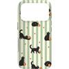 Autumn Feline Collective Custodia per iPhone 17 Pro Zucche e cuori di Halloween con gatto nero