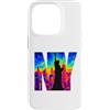 Bahaa's Tee Custodia per iPhone 14 Pro New York, orizzonte, termico, colore, arte