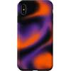 Thermal Heatmap Wave Effect Abstract Liq Custodia per iPhone XS Max Motivo astratto fumé arancione viola aura Halloween