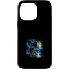 90s Vintage Airbrush Washout Graphics Custodia per iPhone 14 Pro Max Mothman Occhi Rossi Alati Cryptid Moonlit Mountain Art