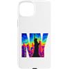 Bahaa's Tee Custodia per iPhone 15 Plus New York, orizzonte, termico, colore, arte