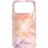 Graziosi disegni con motivi tie-dye Custodia per iPhone 17 Pro Max Motivo floreale pastello color pesca e lavanda astratto