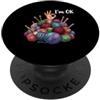 Im OK Funny Yarn Pile Knitting Crochet P Im OK, divertente filato per lavori a maglia, uncinetto, scherzo, citazione PopSockets PopGrip Adesivo