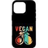 Best Raw Vegan Food Recipes Diet Books K Custodia per iPhone 16 Pro Veganismo vegetariano vegano vegano a base vegetale retrò crudo