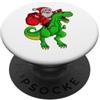 Santa Claus Dad Christmas Dino Babbo Natale Papà Natale Dino Trex Albero Rex PopSockets PopGrip Adesivo