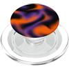 Thermal Heatmap Wave Effect Abstract Liq Motivo astratto fumé arancione viola aura Halloween PopSockets PopGrip per MagSafe