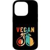 Best Raw Vegan Food Recipes Diet Books K Custodia per iPhone 14 Pro Veganismo vegetariano vegano vegano a base vegetale retrò crudo