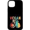 Best Raw Vegan Food Recipes Diet Books K Custodia per iPhone 15 Plus Veganismo vegetariano vegano vegano a base vegetale retrò crudo