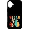Best Raw Vegan Food Recipes Diet Books K Custodia per iPhone 16 Plus Veganismo vegetariano vegano vegano a base vegetale retrò crudo