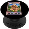 Funny Retro Baseball Card Dog Owner Love Barboncino in miniatura vintage anni '70 anni '80 sport Trading Card PopSockets PopGrip Adesivo