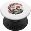 Japanese Cherry Blossom Designs Paesaggio montano giapponese Sakura Cherry Blossom PopSockets PopGrip Adesivo
