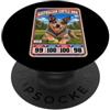 Funny Retro Baseball Card Dog Owner Love Carte da scambiare sport vintage anni '70 e '80 con cane da bestiame PopSockets PopGrip Adesivo