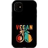 Best Raw Vegan Food Recipes Diet Books K Custodia per iPhone 11 Veganismo vegetariano vegano vegano a base vegetale retrò crudo