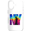 Bahaa's Tee Custodia per iPhone 17 New York, orizzonte, termico, colore, arte