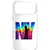 Bahaa's Tee Custodia per iPhone 17 Pro Max New York, orizzonte, termico, colore, arte