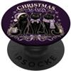 Christmas Season Gatto nero Natale Stagione Cute Holiday Cats PopSockets PopGrip Adesivo