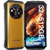 DOOGEE V30 PRO 5G Rugged Smartphone [2024], 32GB + 512GB Telefono Indistruttibile Android 13, 6.58 FHD+ 120Hz, 10800mAh, 200MP+24MP, IP69K/IP68/ Dual SIM/NFC/WiFi6/GPS