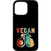 Best Raw Vegan Food Recipes Diet Books K Custodia per iPhone 15 Pro Max Veganismo vegetariano vegano vegano a base vegetale retrò crudo