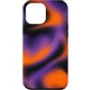 Thermal Heatmap Wave Effect Abstract Liq Custodia per iPhone 12 Pro Max Motivo astratto fumé arancione viola aura Halloween