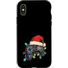 Gamer Christmas Gifts & Holiday Gaming A Custodia per iPhone X/XS Cappello di Babbo Natale divertente Gamer Controller di Natale