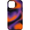 Thermal Heatmap Wave Effect Abstract Liq Custodia per iPhone 12 mini Motivo astratto fumé arancione viola aura Halloween