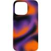 Thermal Heatmap Wave Effect Abstract Liq Custodia per iPhone 15 Pro Max Motivo astratto fumé arancione viola aura Halloween