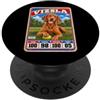 Funny Retro Baseball Card Dog Owner Love Carta collezionabile sportiva Vizsla Vintage anni '70 '80 PopSockets PopGrip Adesivo