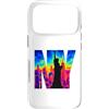 Bahaa's Tee Custodia per iPhone 17 Pro New York, orizzonte, termico, colore, arte
