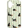 Autumn Feline Collective Custodia per iPhone 17 Zucche e cuori di Halloween con gatto nero